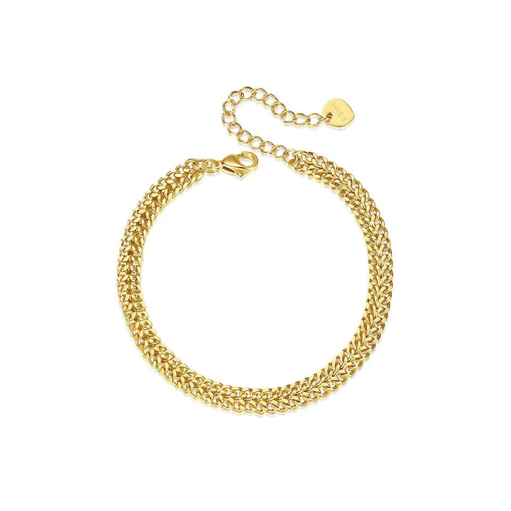 18K Gold Plated Stainless Steel Chain Link Hip Hop Bracelet