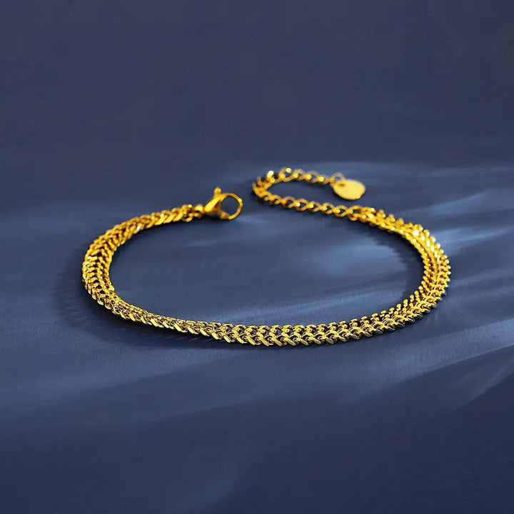 18K Gold Plated Stainless Steel Chain Link Hip Hop Bracelet