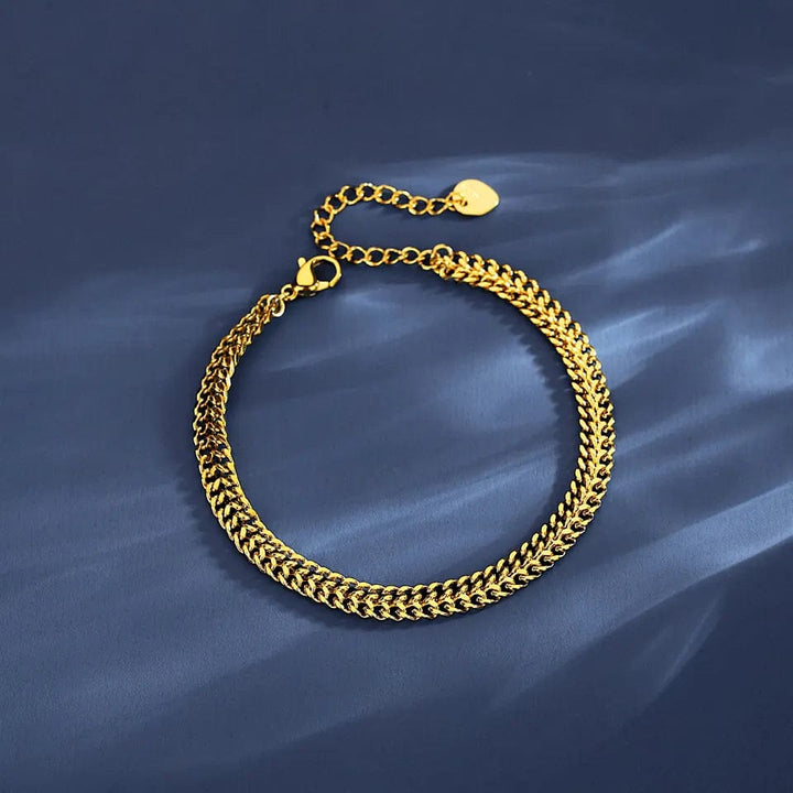 18K Gold Plated Stainless Steel Chain Link Hip Hop Bracelet