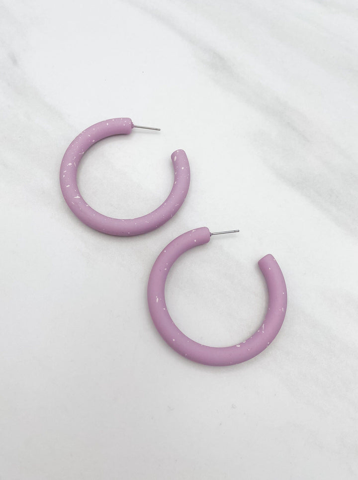 50mm Paint Color Coat Hoop Earrings