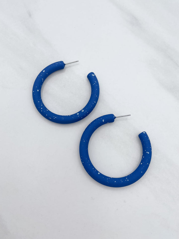 50mm Paint Color Coat Hoop Earrings