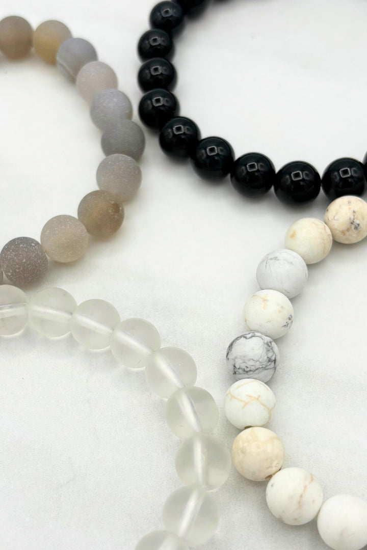 8MM Genuine Stone Stretchy Beaded Bracelet