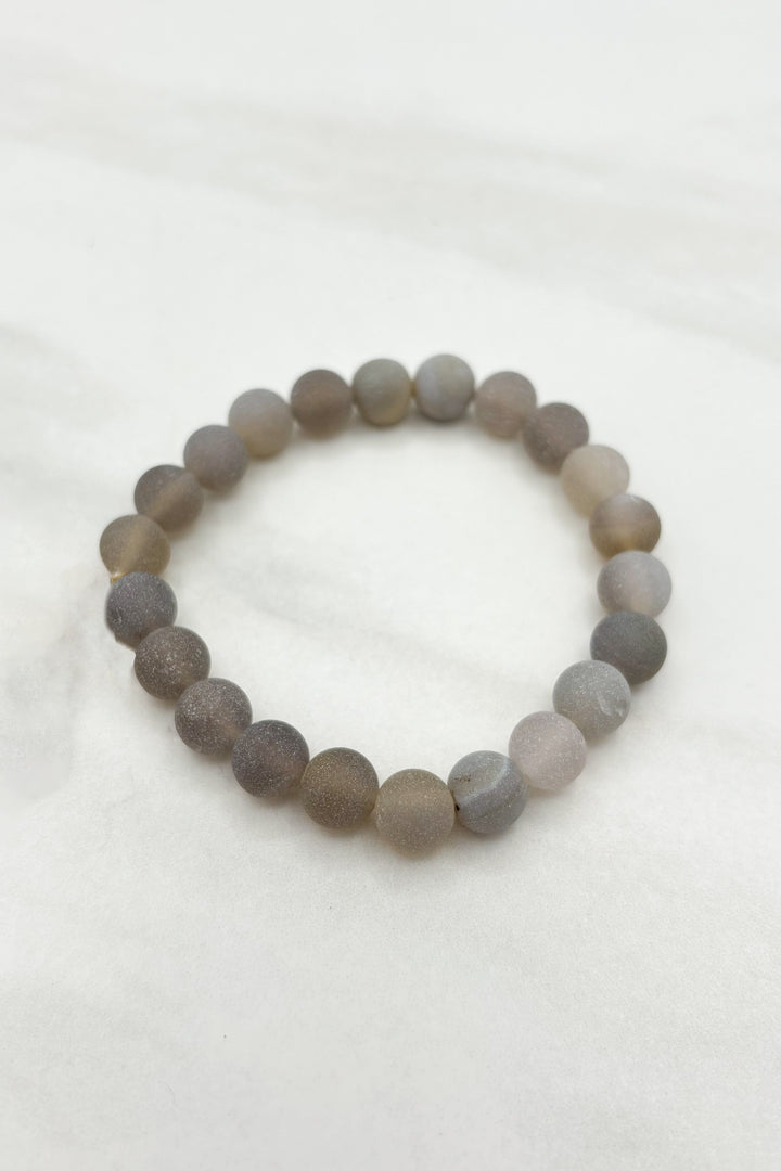 8MM Genuine Stone Stretchy Beaded Bracelet