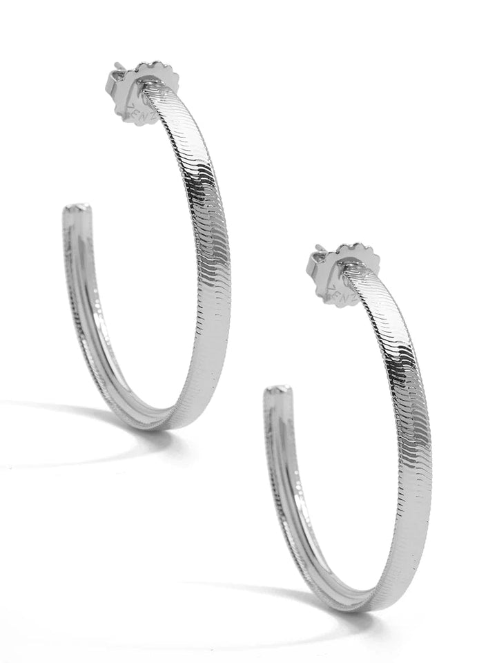 Zenzii Large Metal Plated Open Hoop Earring