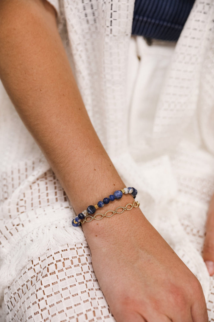 Annwn Lapis Double Bracelet