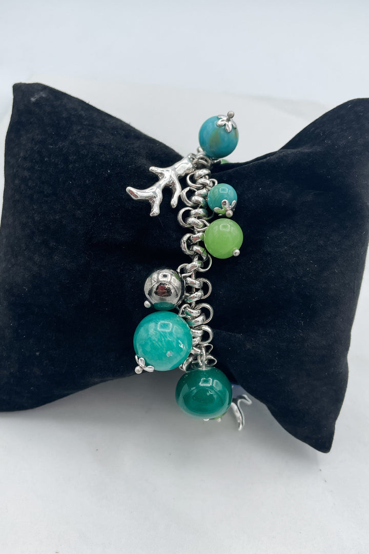 Aquatic Treasures Beaded Chunky Charm Bracelet