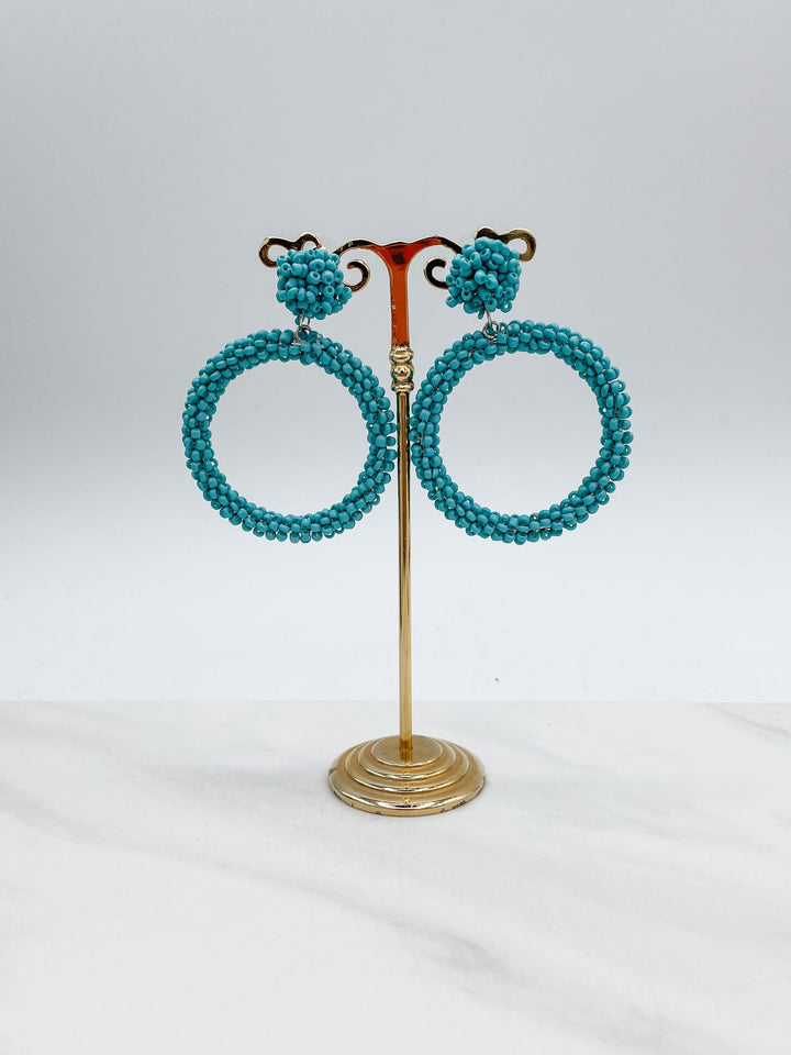 Beaded Hoop Earring