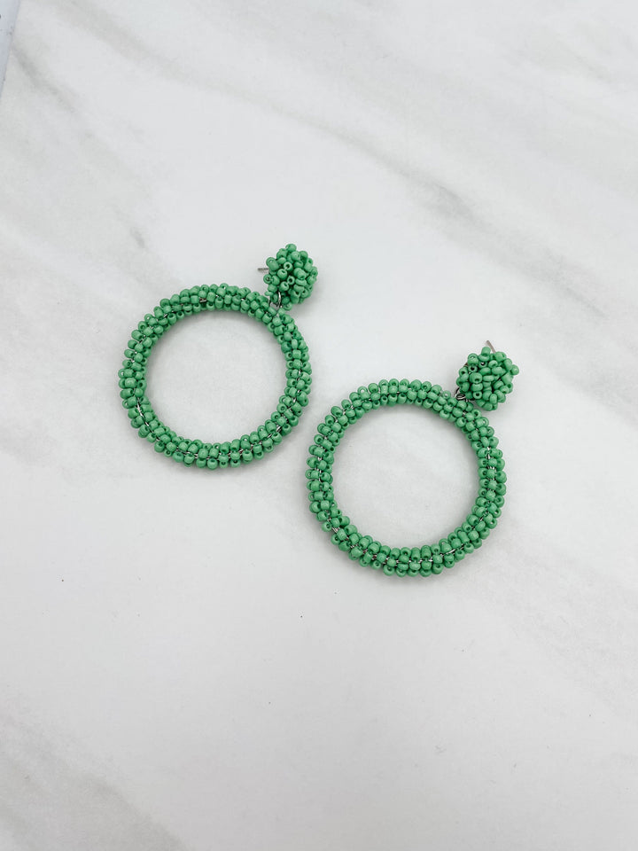 Beaded Hoop Earring