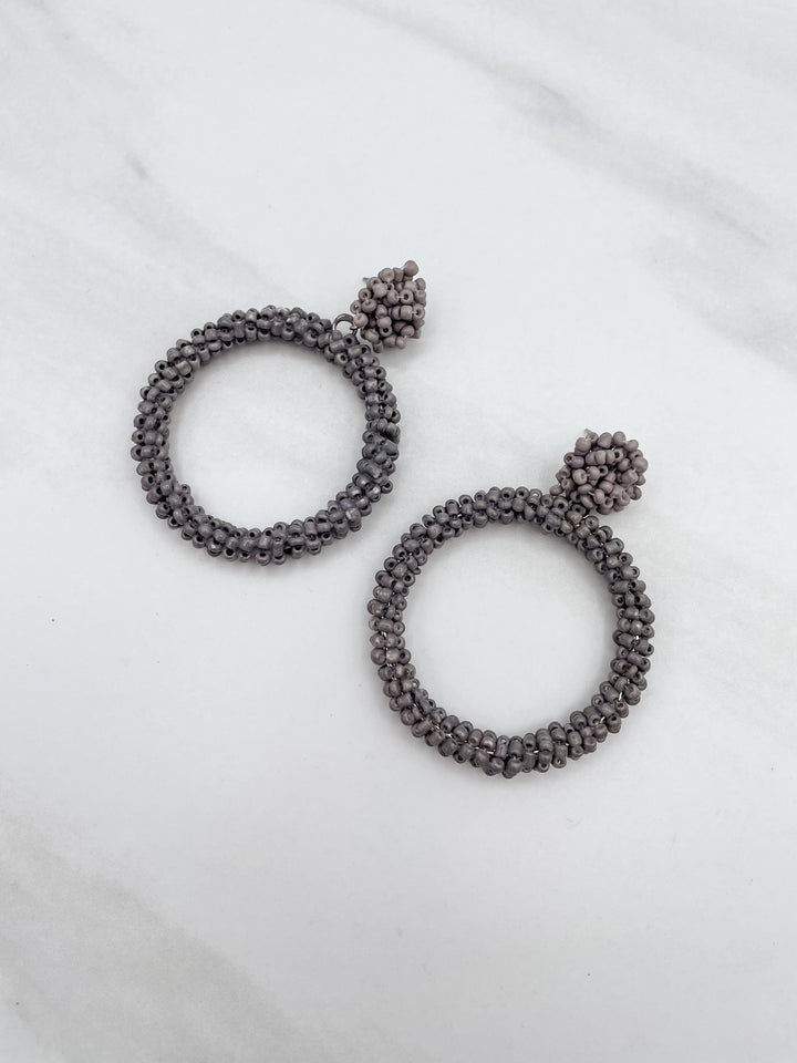 Beaded Hoop Earring