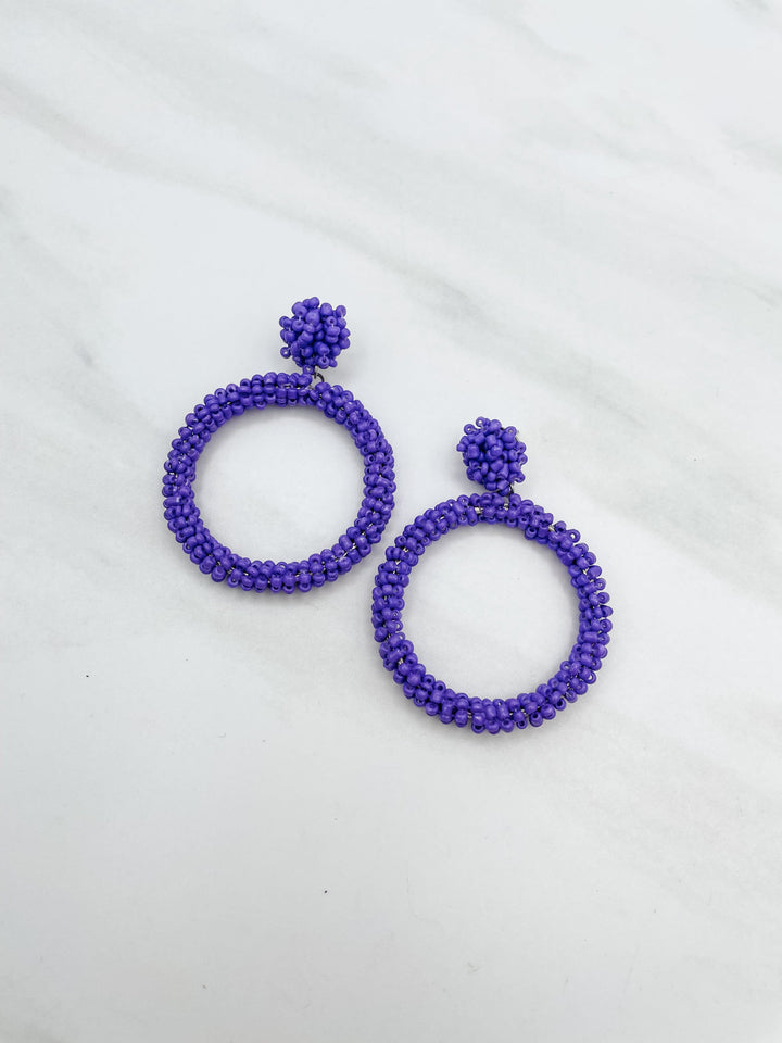 Beaded Hoop Earring