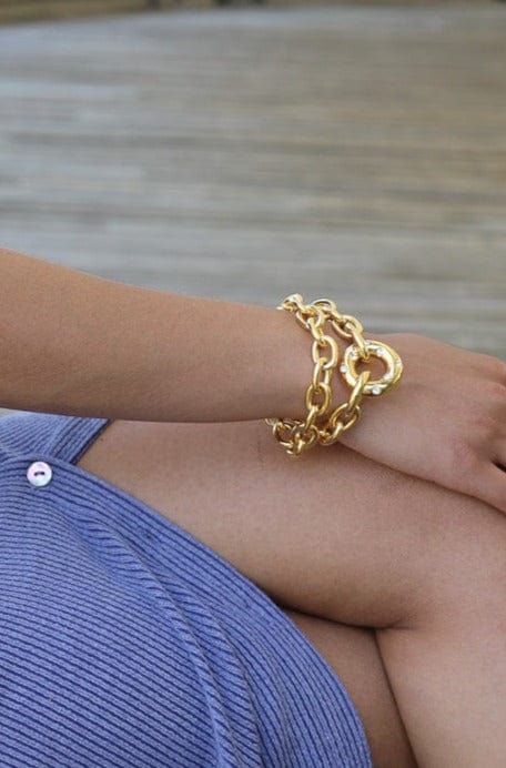 Bold Chain Bracelet with Crystal Accents