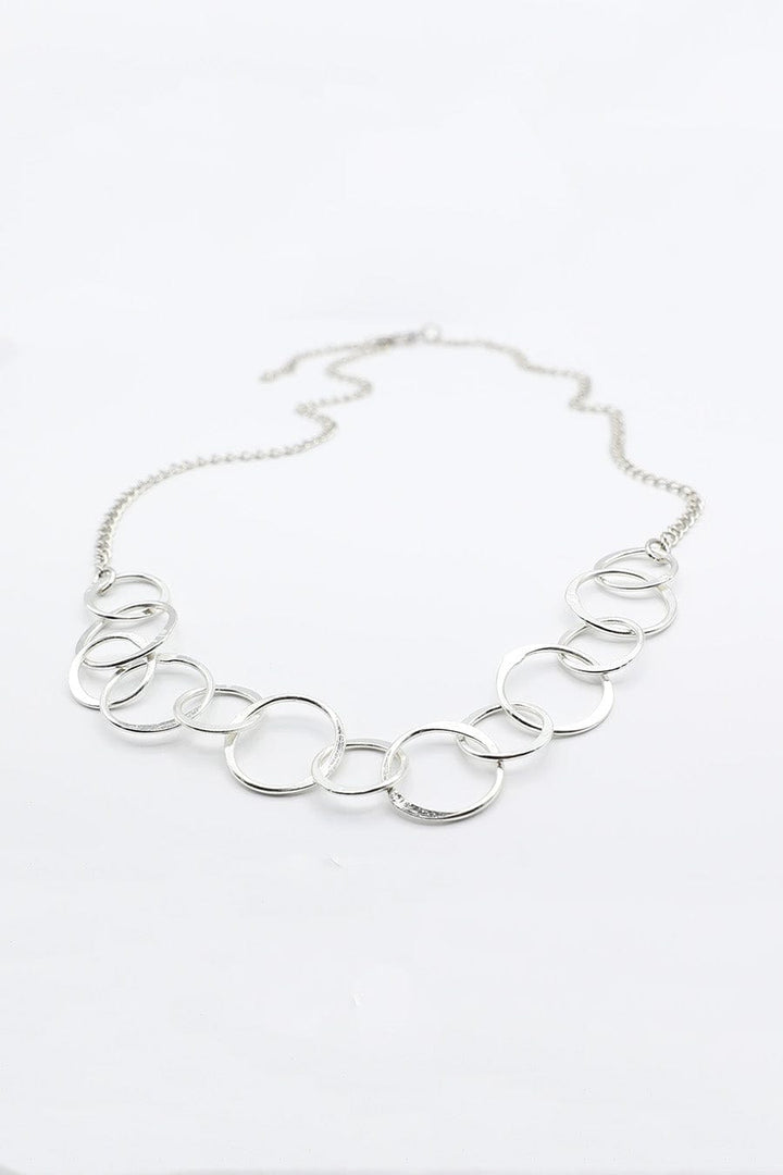 Cascade Of Silver Rings Necklace