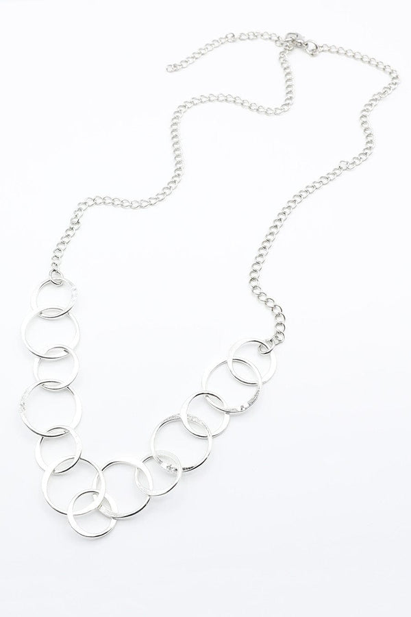 Cascade Of Silver Rings Necklace