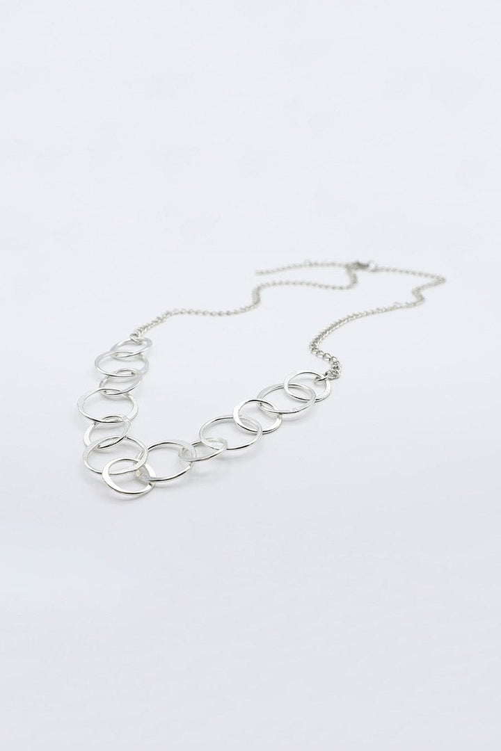 Cascade Of Silver Rings Necklace