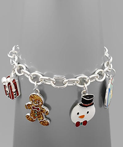 Christmas Mixed Enamel Charm Chain Bracelet