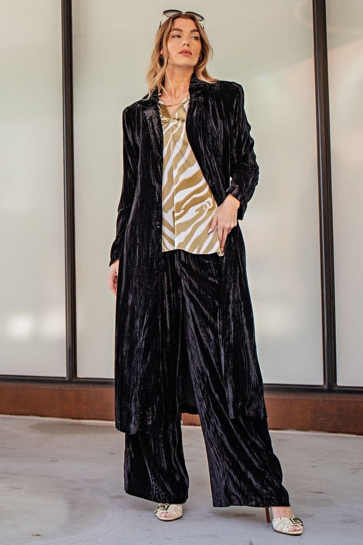 Easel Ice Velvet Wide Pants