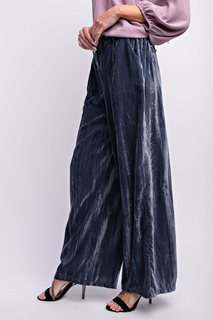 Easel Ice Velvet Wide Pants