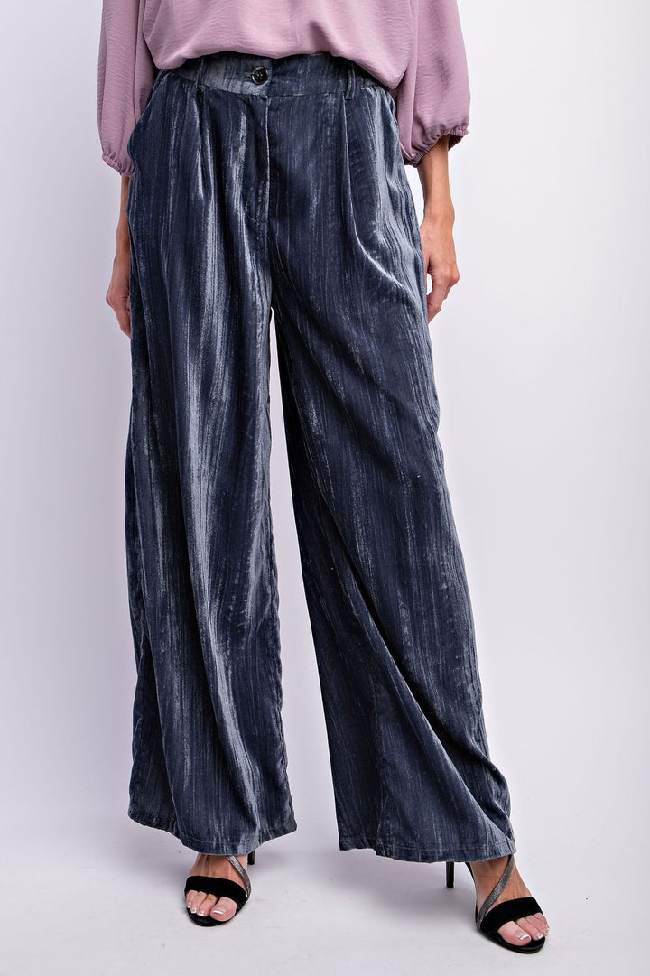 Easel Ice Velvet Wide Pants