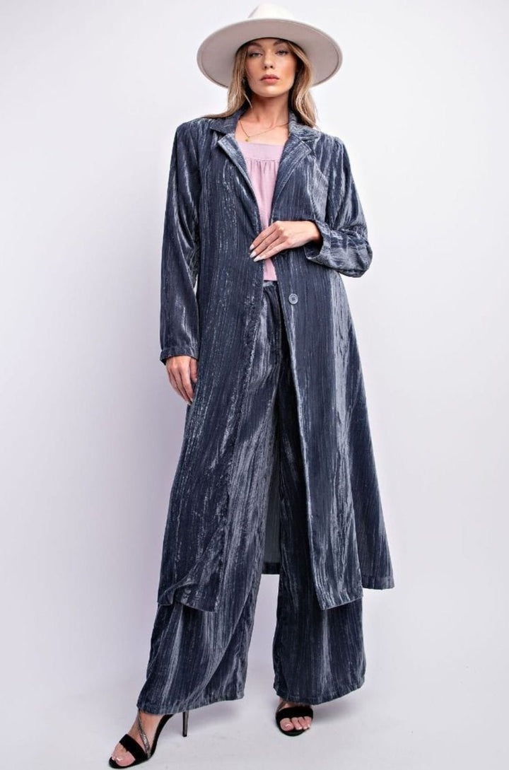 Easel Ice Velvet Wide Pants