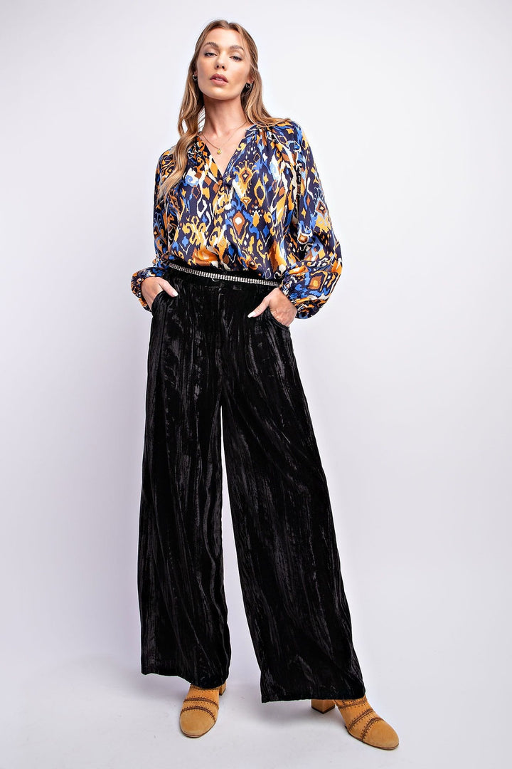 Easel Ice Velvet Wide Pants