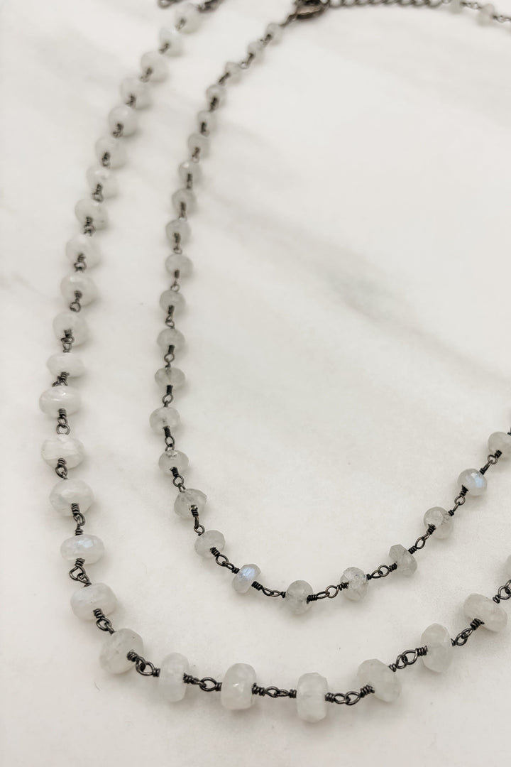 Elora Beaded Moonstone Necklace