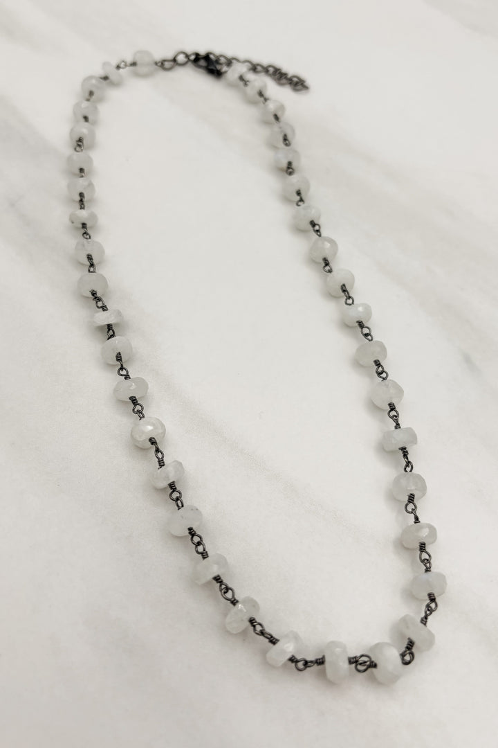 Elora Beaded Moonstone Necklace