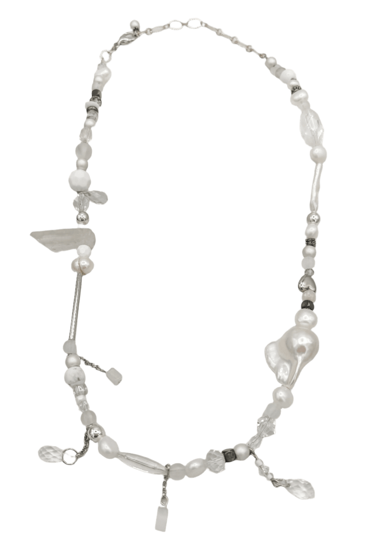 Freya Multi-Beaded Necklace with Baroque Pearl and Genuine Stones