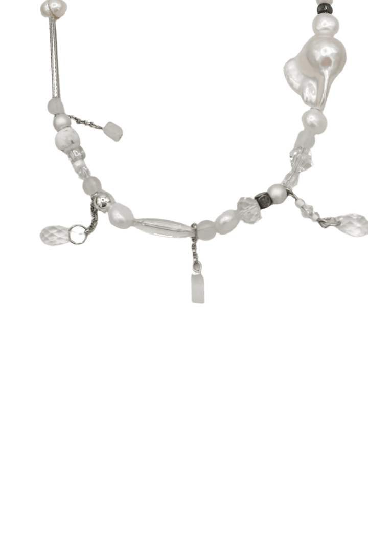 Freya Multi-Beaded Necklace with Baroque Pearl and Genuine Stones