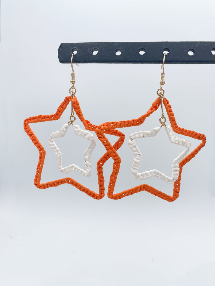 Gameday Raffia Star Shape Earrings