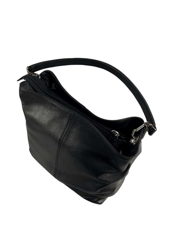 Genuine Leather Classic Bucket Shoulder Handbag