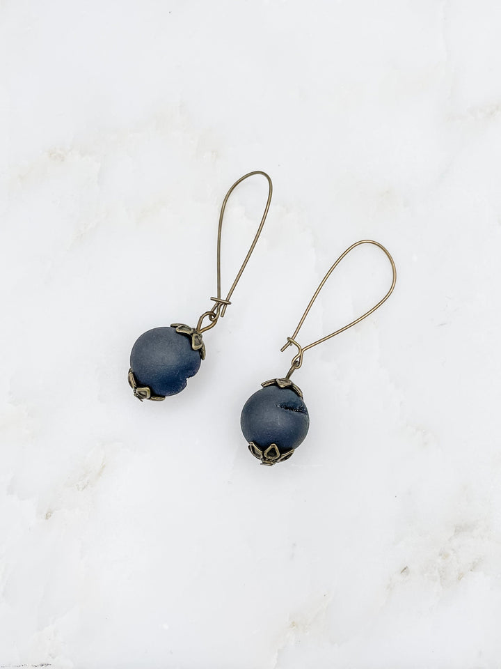 Genuine Stone Drop Earrings