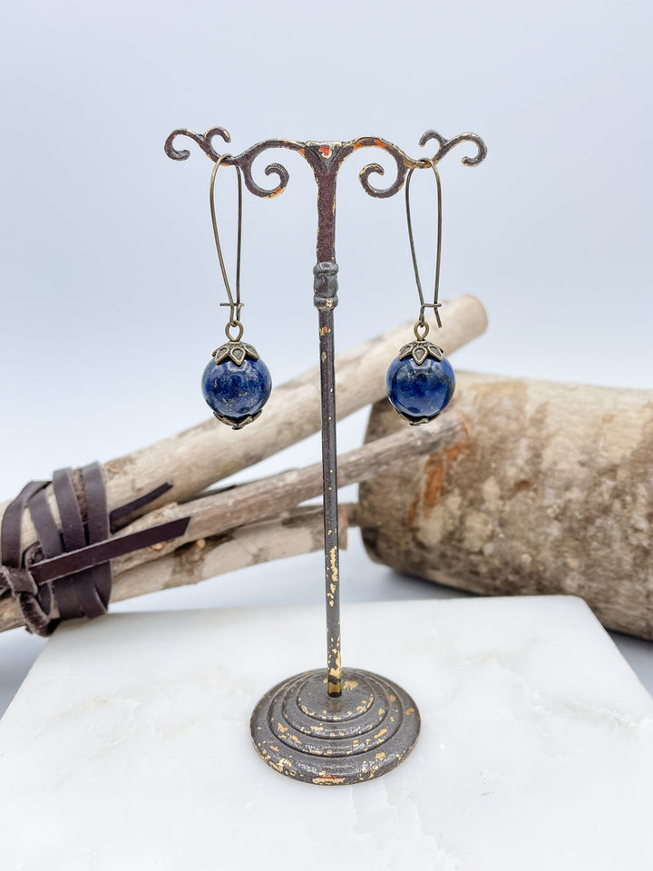 Genuine Stone Drop Earrings