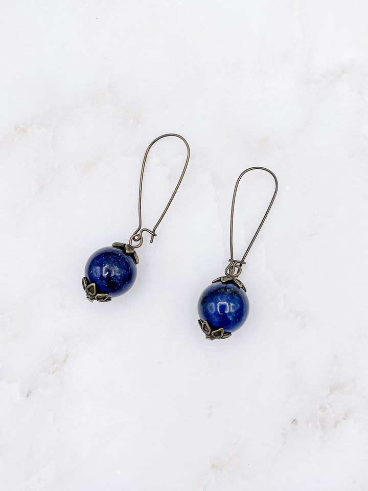 Genuine Stone Drop Earrings