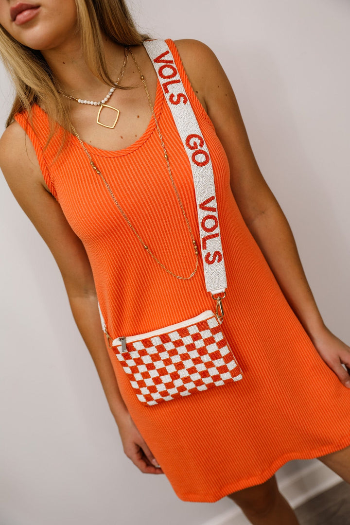 "GO VOLS" Beaded Handbag Strap