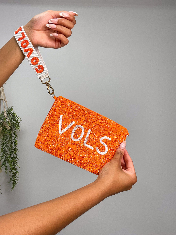 Go Vols Beaded Keychain