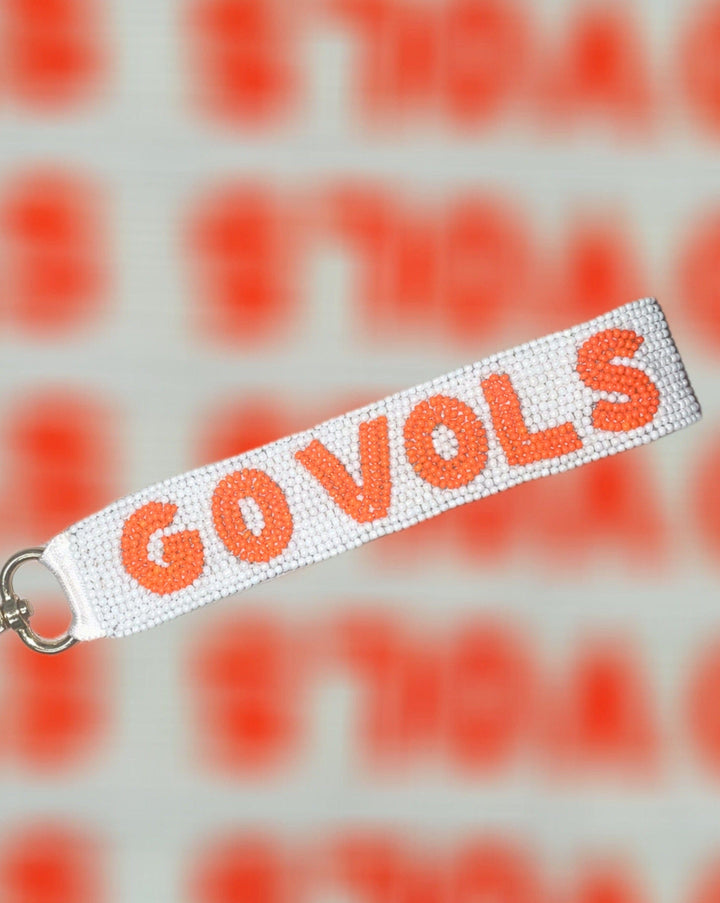 Go Vols Beaded Keychain