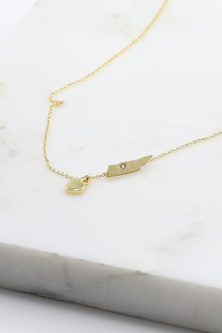 Gold Tennessee Heart Necklace