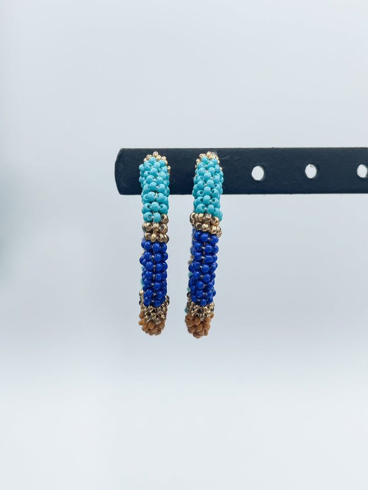 Half Circle Beaded Earrings