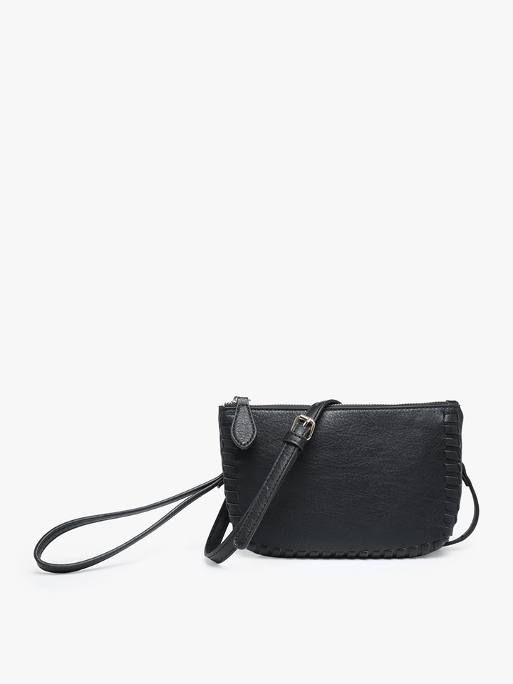 Jen & Co Bonnie Small Crossbody Wristlet with Top Zip Closure and Inner Card Slots