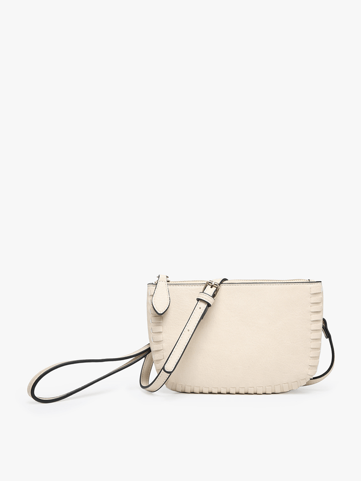 Jen & Co Bonnie Small Crossbody Wristlet with Top Zip Closure and Inner Card Slots