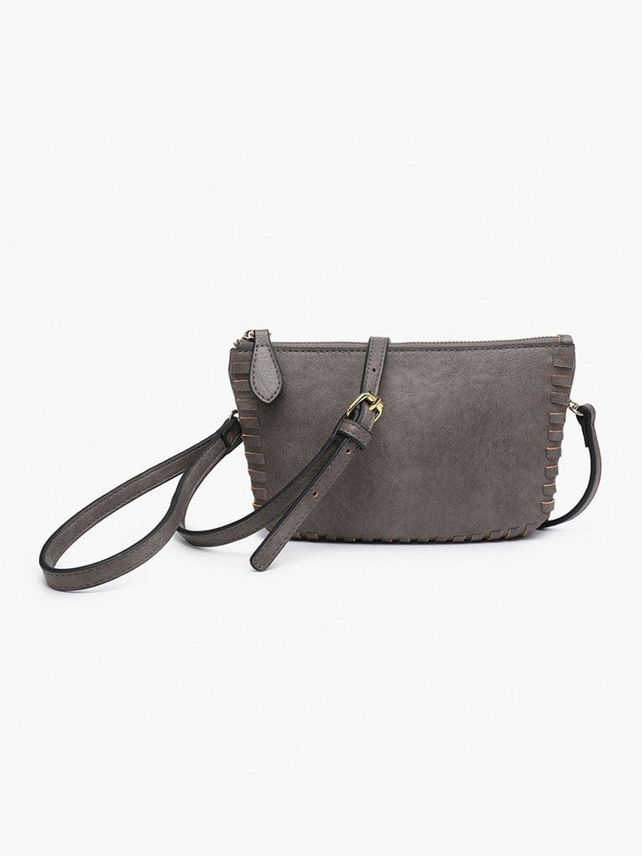 Jen & Co Bonnie Small Crossbody Wristlet with Top Zip Closure and Inner Card Slots