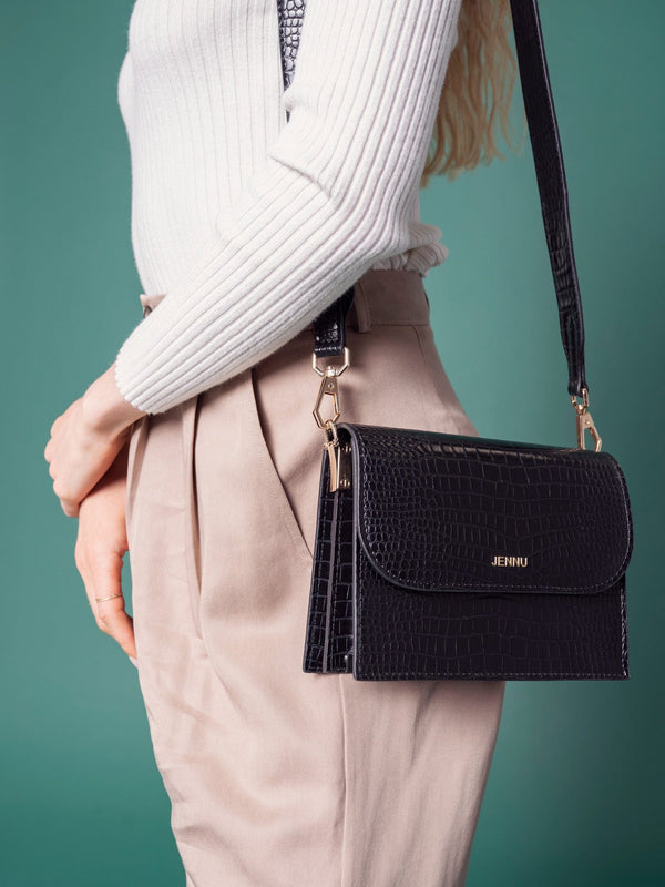 Jen & Co Crocodile Embossed Crossbody