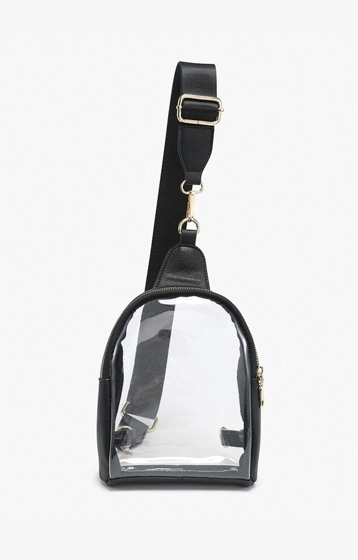 Jen & Co Ellen Clear Sling Bag with Removable Guitar Strap