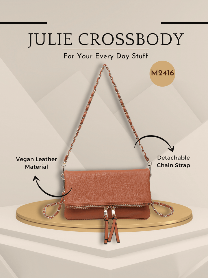 Jen & Co Julie Studded Detail Chain Strap Crossbody