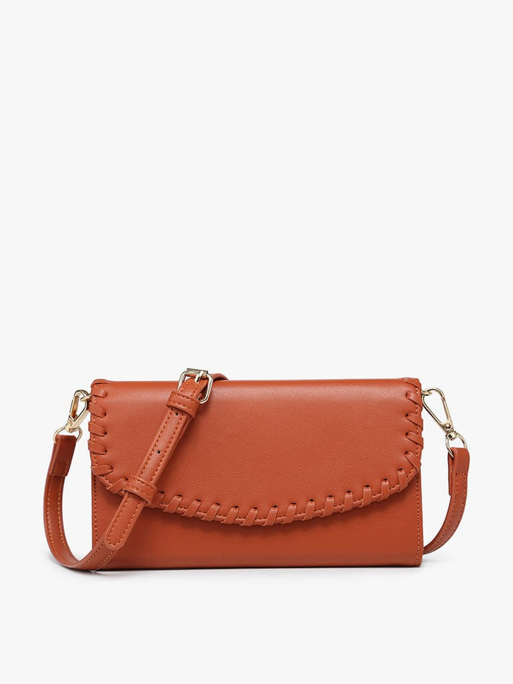 Jen & Co Kyle Two Compartment Crossbody with Whipstitch Edge