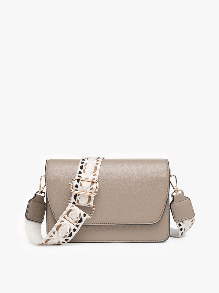 Jen & Co Noah Crossbody with Snap Closure and Guitar Strap