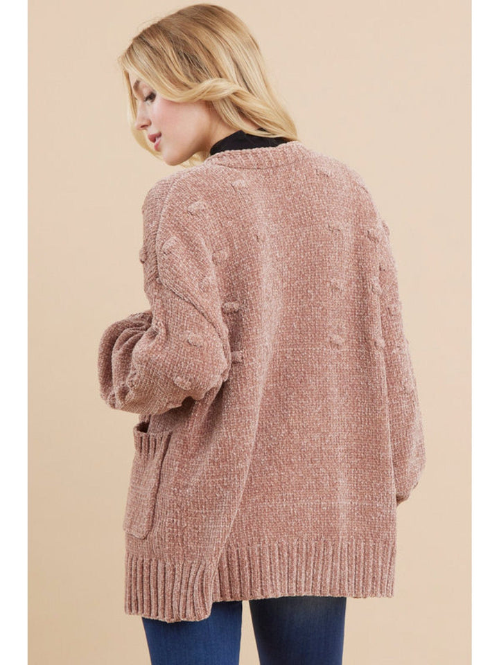 Jodifl Textured Knit Cardigan With A Long Sleeves