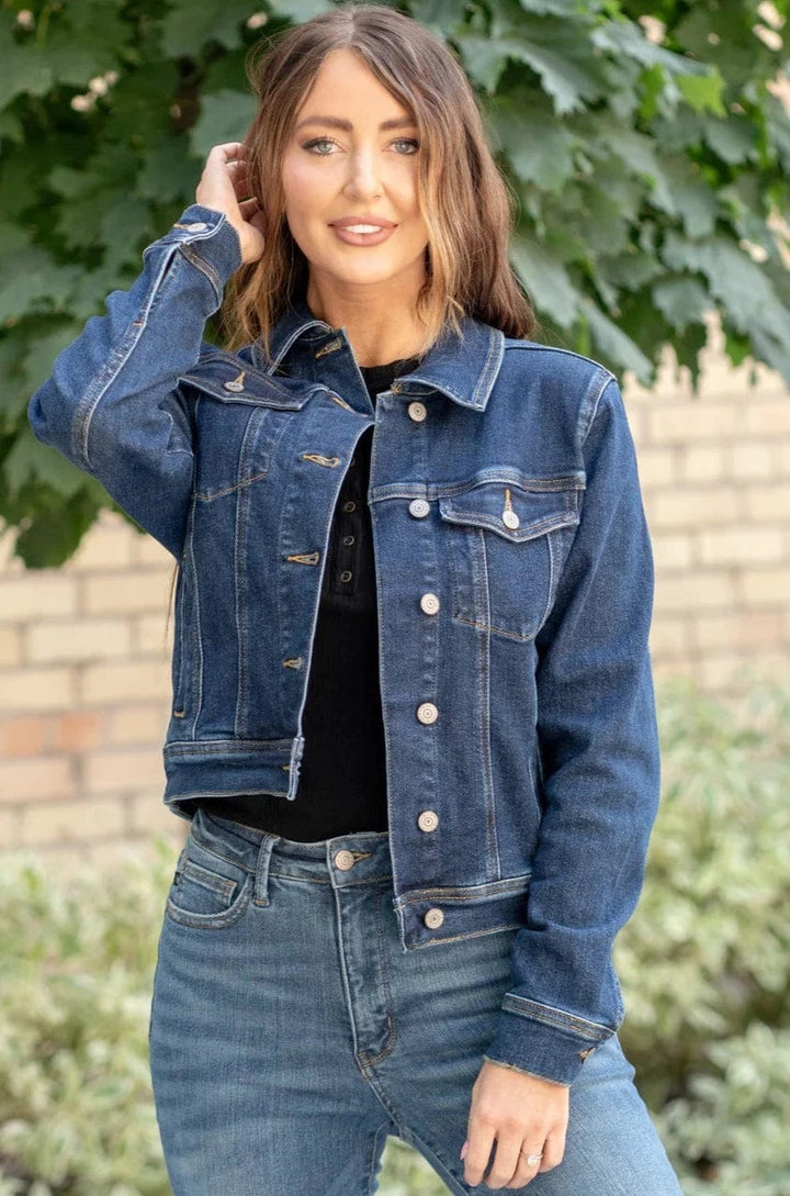 Judy Blue Classic Dark Denim Jacket