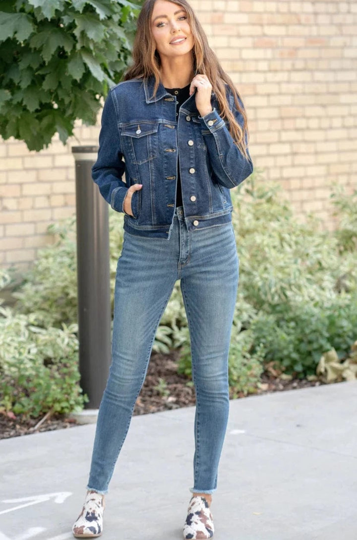 Judy Blue Classic Dark Denim Jacket