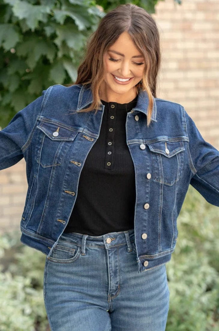 Judy Blue Classic Dark Denim Jacket